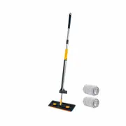 Large Flat Mop 360 Rotating Magic Self Wringing Mop 2 Pads Floor Cleaning