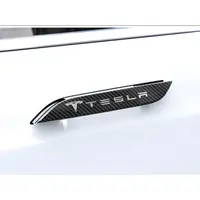 在飛比找蝦皮購物優惠-Tesla Model 特斯拉門把 拉門 門 碳纖維 門把貼