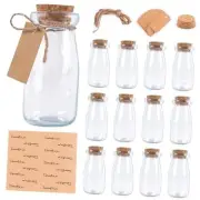 3.4oz Small Glass Jars with Lids, 12PCS Mini Glass Jars with Cork Twine Tags