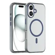 For iPhone 16 Plus Case, Compatible with MagSafe Frosted Cover, Dark Blue