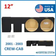 Fits Ford F-150 Crew Cab 2001-2003 12" Dual Sealed Sub Box Subwoofer Enclosure
