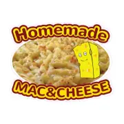 Food Truck Decals Homemade Mac&Cheese Restaurant & Food Concession Sign Yellow