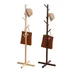 Wooden Coat Rack Stand Hooks Tree-shaped Simple Houseware Coat Hanger Stand