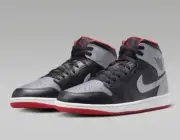 AIR JORDAN 1 MID - STYLE DQ8426-006 - SIZE 13 - BLACK FIRE RED WHITE CEMENT GREY