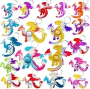 Roaqua 24 packs Dragon Bulk Mini pop Fidget Gift for Holiday Boys and Girls Kids Party Favors Supplies and Classroom Students Prize
