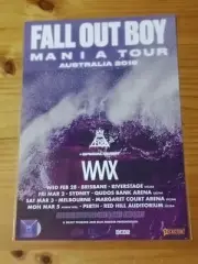 FALL OUT BOY - 2018 MANIA Australia Tour - Laminated Tour Poster - OFFICIAL!