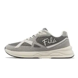 【FILA】慢跑鞋 Edition 男鞋 灰 復古 麂皮 網布 運動鞋 斐樂(1J905X441)