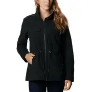 Columbia Womens Black Tanner Ranch Red Buff Check Lined Jacket