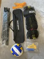 Professional Portable Volleyball Net Set Heavy Duty with Poles Ball Pump Bag
