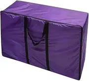 Shengsenfu Heavy Duty Hay Bale Bag, Purple, Extra Large, Waterproof, Oxford Cloth, Horse & Livestock Hay Storage Container, Collapsible Bag with Zipper