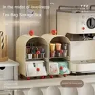 2 Layer Transparent Showcase PP Desktop Organizer Storage Container Pantry