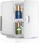 Mini Fridge, 4 Liter Portable Car Refrigerator, Makeup Skincare Fridge with 220V