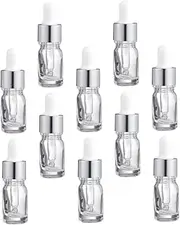 10 Pack Essential Oil Dropper Bottles Leakproof 5ml Travel-Sized Glass Plastic for Aromatherapy