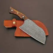 Handmade 12" Heavy Duty Meat Cleaver Chef Knife Butcher Chopper in Rose Wood