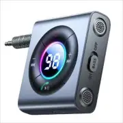 5.3 AUX Bluetooth Car Adapter FM Transmiter Dual Mics Receiver Hands-Free