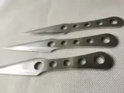 Throwing Ninja Knife 3PCS Full Tang Silver /w Sheath FH