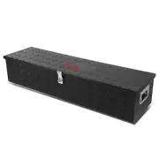 49"X13"X10" BLACK ALUMINUM REAR TRUNK BED TOOL BOX UNDERBED CARGO STORAGE W/LOCK