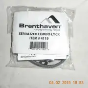 LOT OF 14 -COMBINATION SERIALIZED LAPTOP LOCK MODEL #4119 BY BRENTHAVEN