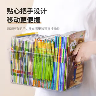 包郵 禧天龍書本收納盒透明兒童繪本書桌整理神器桌面置物架書櫃多款尺寸可選 (1.4折)