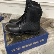 Bates Shock 8 lace and zippered combat tactical boots Black size 13 M E07008