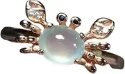 [Generic] Crab Finger Ring - Adjustable Gold Crab Finger Ring, Finely Crafted Women's Crab Ring | Charming Crab Decor Made of Alloy, Crab Design Finger Ring, Adjustable Ring Opening, Siehe Beschreibung, See