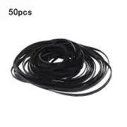 50Pcs Universal Assorted Common Flat Rubber Belt Mix Cassette Tape Machine Belt for Recorders Walkman CD DVD Drives