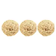 3x Rosewood Wooden Wobble Ball Hamster/Ferret Pet Fun Exercise Toy Large Natural