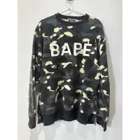 在飛比找蝦皮購物優惠-BAPE 螢光 長袖 tee 日本製 保證正品