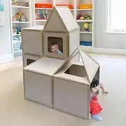 ImagineHaven Magnetic Panel Playhouse Big Set - 18 Panel Kit, Lightweight Panels with Built-in Magnets Easily Snap Together