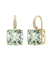 Kai Fine Jewelry 14K 6.85 ct. tw. Diamond & Green Amethyst Drop Earrings