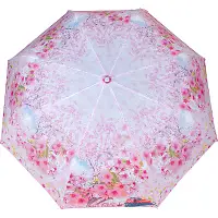 在飛比找Yahoo奇摩購物中心優惠-WEPON 阿里山風情櫻花三折自動傘一把(粉紅色)