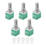 10K Ohm Variable Resistors Single Rotary Carbon Film Taper Potentiometer 5pcs