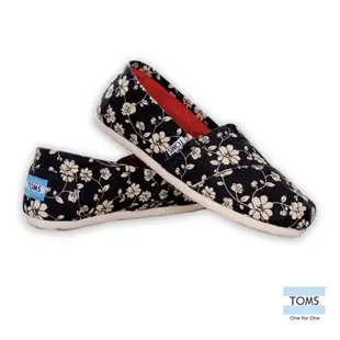 TOMS 花朵黑經典懶人鞋 女款 10004400 BLACK