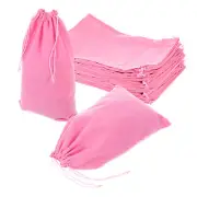 20 Pcs Velvet Drawstring Bag 8 x 12 Inch Jewelry Pouches Gift Bags, Pink