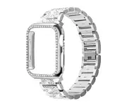 Apple Watch Metal Diamond Band Pc Diamond Case-42MM-Silver