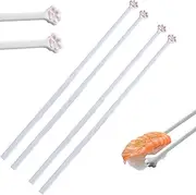 Cat Paw Chopsticks,Meowgic Chopsticks Themed,Non-Slip Chopstick with Cute Pink Paw Prints,Pink Plastic Chop Sticks Non-Slip Tips,Fun Unique Lightweight Grip Eating Chop-Stick for Cat Lovers
