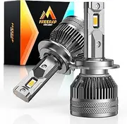 FREERAP H7 LED Headlight Bulb, 32000LM 600% Brighter LED Bulbs, 6500K Cool White Bulbs, IP68 Waterproof Plug and Play Halogen Replacement, High Low Beam 2024 Upgraded, Pack of 2 (H7)