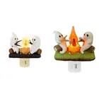 Ghost Campfire Flickering Night Light Resin Dusk To Dawn LED Lamp (EU)