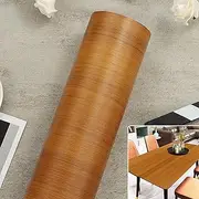 Peel and Stick Wood Grain Contact Paper, Self-Adhesive Decorative Wood Wallpaper Removable Vinyl Film Easy to Apply for Old Furniture Kitchen Cabinets(I,80cmx3m)