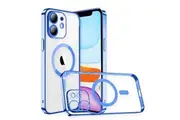 For Apple iPhone 11 MagSafe Magnetic Case with HaloLock Shockproof Military Grade Protection Scratch Resistant Back Protective Cover (Blue)