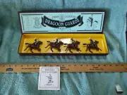 VINTAGE W BRITAIN #8828 6th CARIBINIERS DRAGOON GUARDS SET of 4 LEAD SOLDIER MIB