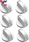 6 Pcs Stove Knobs, 6mm Zinc Alloy Control Knobs for Gas Stove Oven Cooktop