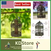 Rustic 13" Metal Bird Feeder with Mesh for Peanuts & Seeds, Squirrel Proof