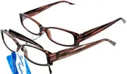 2 READING GLASSES Spring temple fashion style readers Power +1.25 Lady / Girl
