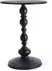 Black round End Table round Side Table Modern Pedestal Table Black round Side Ta