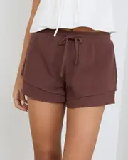 [Mooloola] Mooloola Women's Bambi Cali Shorts in Chocolate Size 8 8 Chocolate