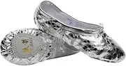 OHPHCALL Non-slip Sole Boys and Girls Ballet Shoes Pu Leather Dance Shoes for Girls Boys Yoga Ballet Practice Size 34