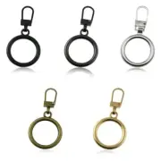 yyangz 10PCS Circular Metal Zipper Heads Detachable Replacement Zipper Pulls