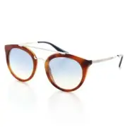 PRADA Sunglasses SPR 23S USE-5R0 Havana Brown Light Blueish Mirror 52 22 140