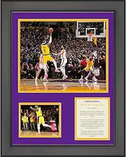 HOFSM.COM Hall of Fame Sports Memorabilia Framed Lebron James NBA All-Time Leading Scorer Los Angeles Lakers Basketball 11"x14" Three Photo Collage
